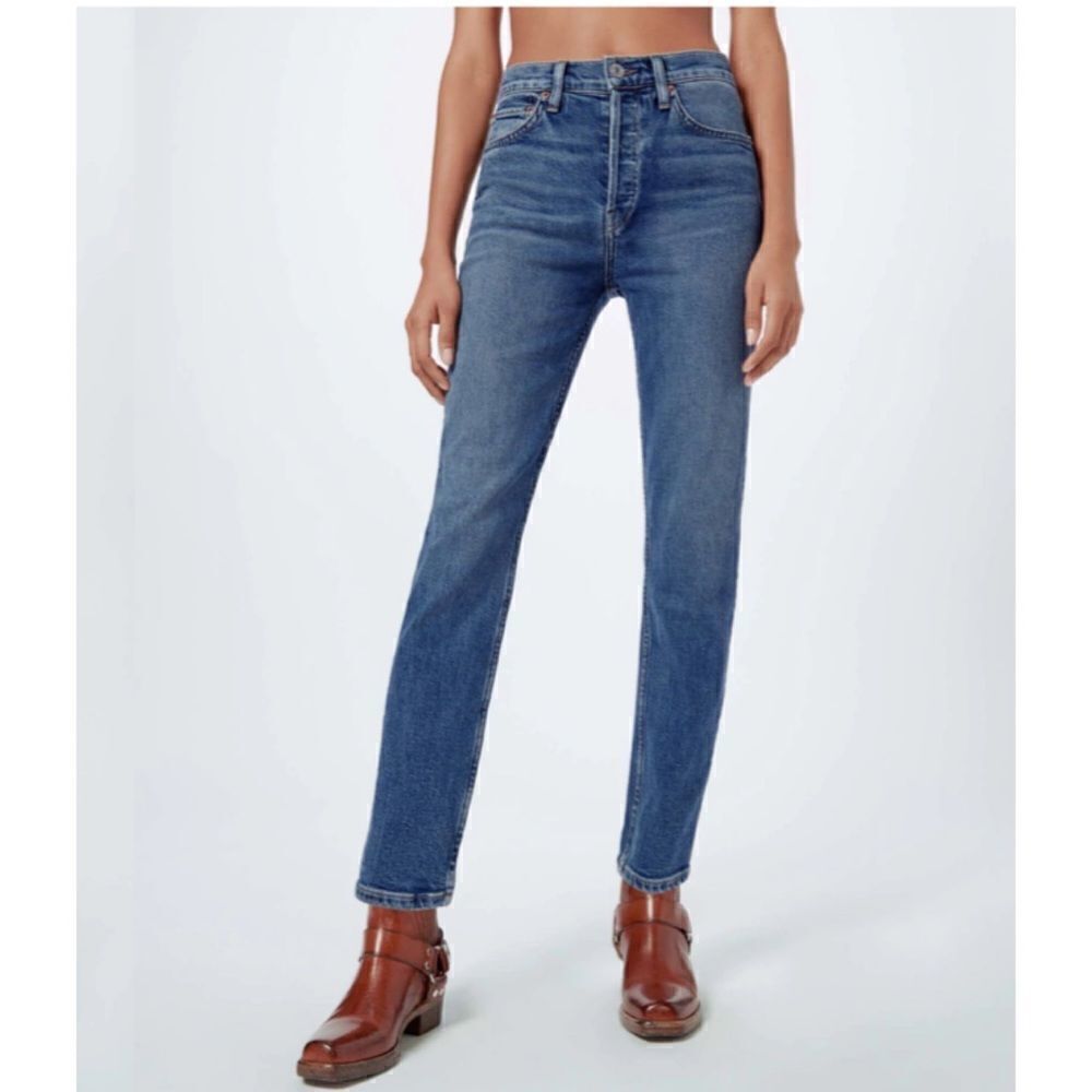 Re/Done Comfort Stretch High Rise Ankle Crop